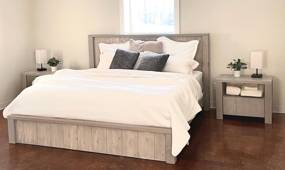 Rustic Modern Bed Keene Pottery Barn Knock Off Bed Plans Ana White 